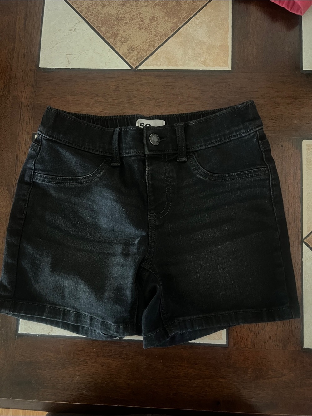 SO Black Denim Kids Shorts
